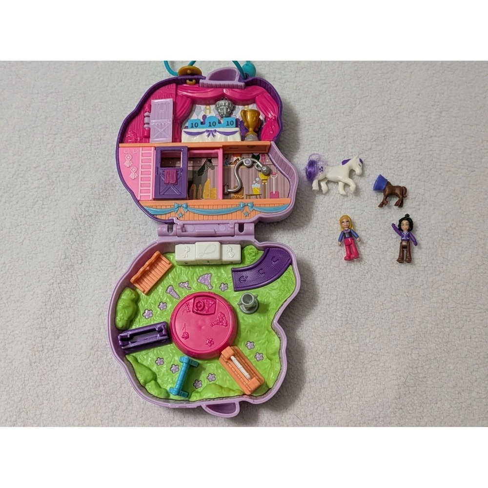 Polly Pocket Jumpin Style Pony Compact Mattel 2020 With 2 Figures And 2 Horses